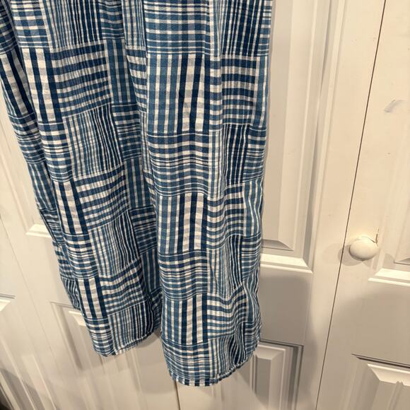 J. Crew Blue And White Plaid Midi Dress Size 6 - Picture 4 of 9